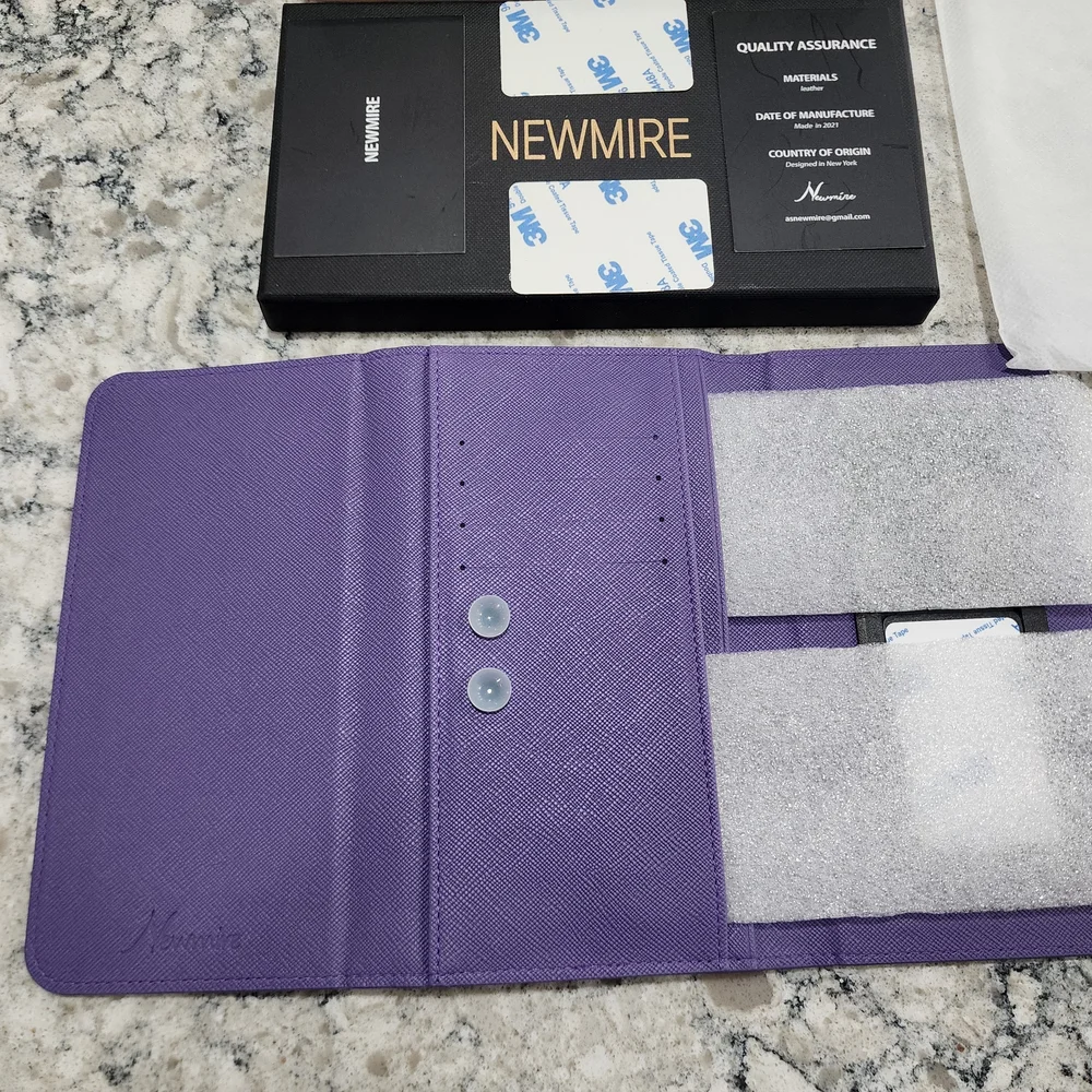 Universal Fit. Newmire Leather Duo Phone Case N Fold Lavender Type A